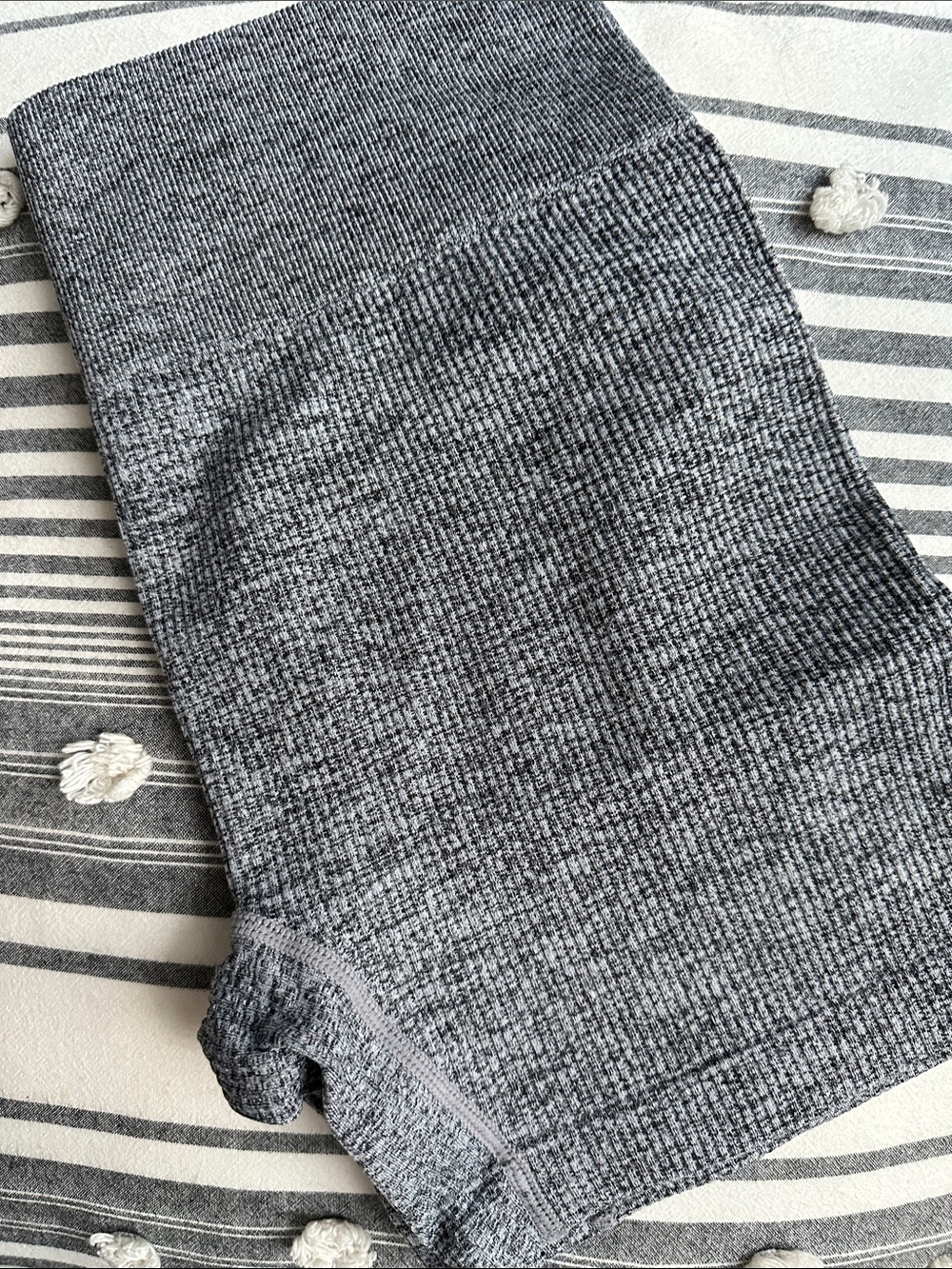 Colsie Gray Ribbed Bike Shorts